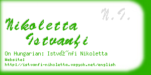 nikoletta istvanfi business card